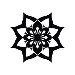 Simple mandala flower ornament, decorative and spiritual design