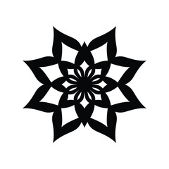 Simple mandala flower ornament, decorative and spiritual design