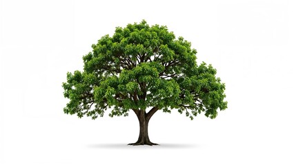 Lone Tree Against Plain White