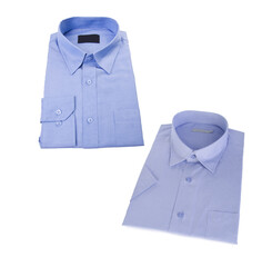 blue shirt isolated on white