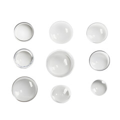 Assortment of Clear Contact Lenses in Different Sizes for Optometry Practice