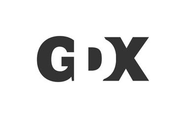 GDX logo design. Initial letter G D X bold font style for tech startups, consulting, corporate branding. Creative company name, headlines typography identity, trendy logotype.