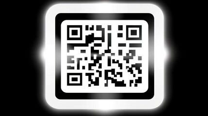 QR Code Graphic, Digital Information, Black and White. Possible Use Stock Photo