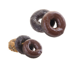 chocolate donut isolated on white background