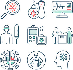 science and chemistry icons, Medical set of Vector  icon Design