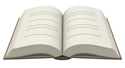 Obraz premium Isolated Open Book with Blank Pages