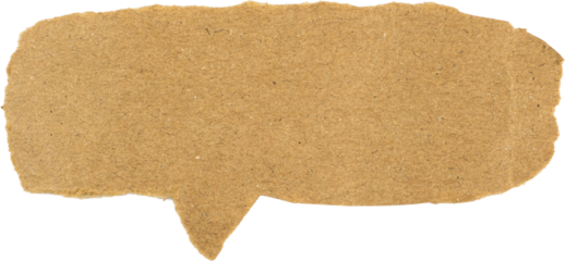 Brown speech bubble blank texture for creative designs and communication graphics transparent png