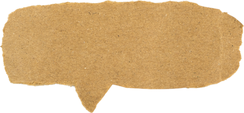 Brown speech bubble blank texture for creative designs and communication graphics transparent png