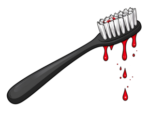 Cute Vampire Toothbrush with Blood Drops – Funny Halloween Hygiene