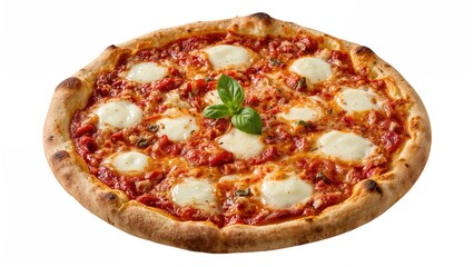 Isolated pizza with a white surrounding