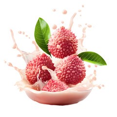 Fresh Lychee Fruit and Juice Splash Float