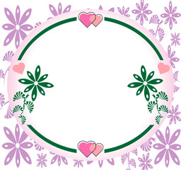 Pink Rose Abstract Background with Gradient Frame – EPS Illustration