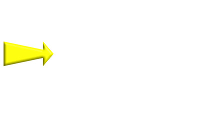yellow arrow left direction white background