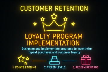 Loyalty Program Infographic with Reward Tiers for Marketing Campaigns