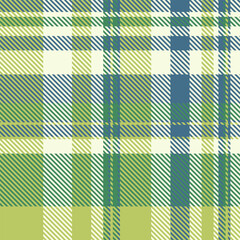 Elegant seamless plaid pattern in soft green, yellow, and blue hues.  Perfect for textile design, apparel, wallpaper, or website backgrounds.  Evokes a feeling of freshness and tranquility.