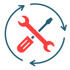 Service Restoration  Icon Element For Design
