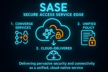 SASE Neon Infographic With Network