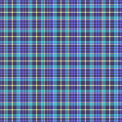 Nostalgia texture textile vector, underwear fabric background pattern. Simplicity seamless tartan check plaid in indigo and cyan colors.