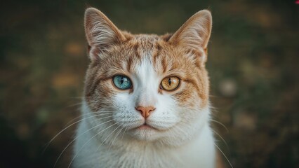 Feline Portrait with Heterochromia