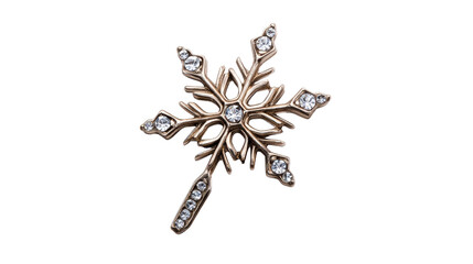 Unique snowflake brooch with sparkling crystals and elegant design