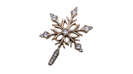Unique snowflake brooch with sparkling crystals and elegant design