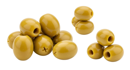 Isolated Green Olives