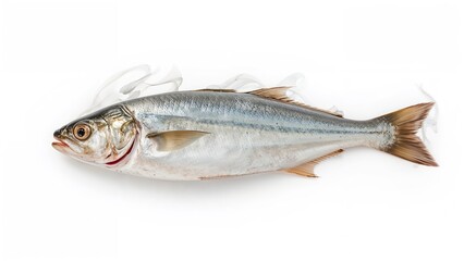Fototapeta premium Isolated smoked herring fish with a white background.