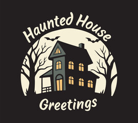 halloween house vector illustration