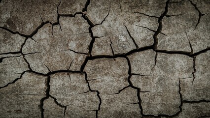 Fototapeta premium Close-up of fractured old wood grain