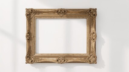 Rendered image showing a rustic wooden frame mockup up close on a white backdrop
