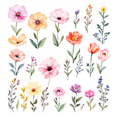 Celebrate With Artistry Watercolor Floral Bouquet Hand-painted Watercolor Florals Elegant Watercolor Floral Illustration Whimsical Watercolor Bouquet Perfect For Weddings