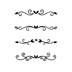 Hand-Drawn Ornamental Frames in Art Nouveau Style.A collection of elegant vintage dividers with ornate flourishes, ideal for invitations, certificates, wedding design, or luxury branding. 