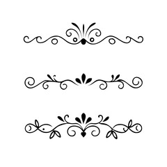 Hand-Drawn Ornamental Frames in Art Nouveau Style.A collection of elegant vintage dividers with ornate flourishes, ideal for invitations, certificates, wedding design, or luxury branding. 