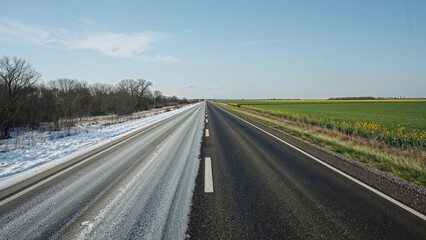 Fototapeta premium Way bridging winter chill and summer heat