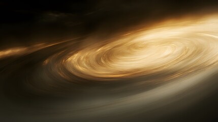 Golden Spiral Galaxy Cosmic Swirl Nebula Background