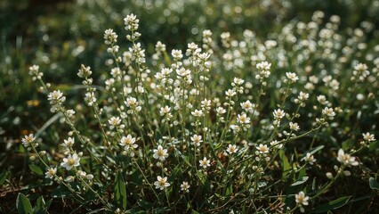 Fototapeta premium Beautiful springtime with blossoming white flowers