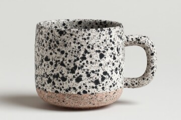 Unique speckled ceramic mug designed for coffee lovers, showcasing artistry and craftsmanship