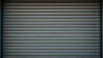 Obraz premium Metal roll-up garage doors serving as a backdrop