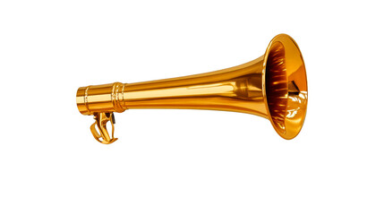 Golden horn with a glossy finish for celebrations and events