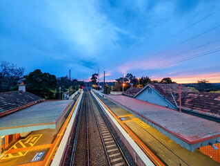 Ivanhoe Train Station Views in Melbourne Australia