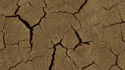 Fototapeta premium Detailed view of natural wood texture featuring fine grains and minor cracks