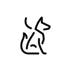 Dog Line Art Simple Minimalist Logo Design
