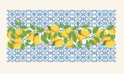 Lemon fruit artwork. Fresh lemon fruit print. Lemonade art. Nature fruit club print design. Organic...