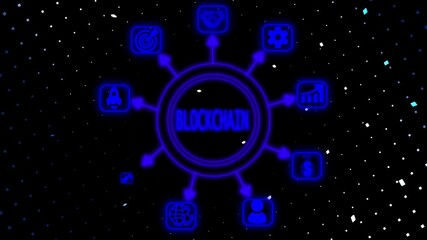  technology, internet blockchain ,Business, and networking concept ,blockchain business concept.4k video 