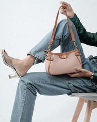 fancy ladies handbag purse isolated image with creative style lifestyle image 