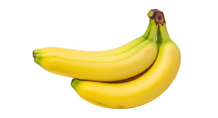 Isolated Bunch of Ripe Yellow Bananas