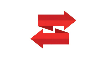red and white arrow direction png icon 