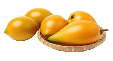 Isolated Canistel Fruit on Tray