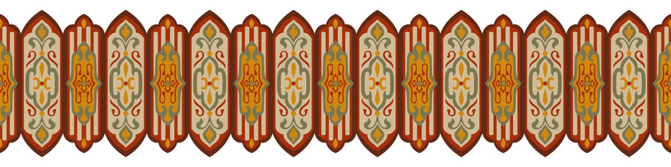 Aztec pattern border for fabric and carpet designs