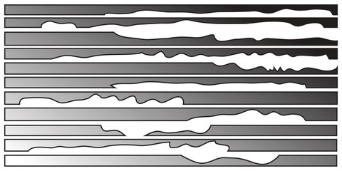 Abstract horizontal stripes, set of vintage banners vector illustration for background design.